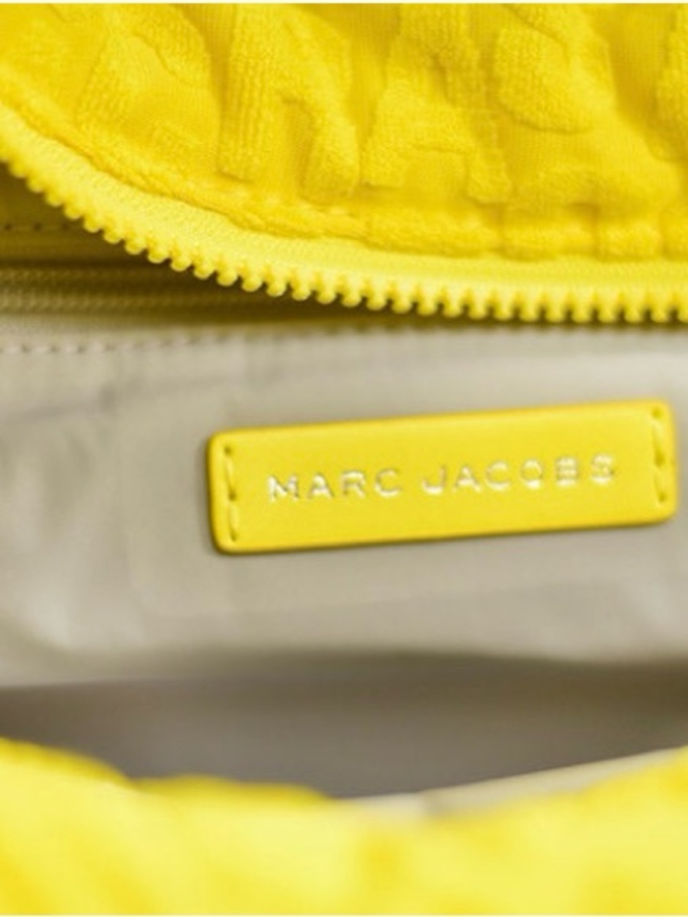 Marc Jacobs Yellow Quilted Cosmetic Pouch - Picture 3 of 7